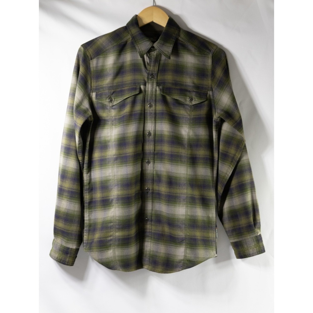 Royal Robbins Mens Plaid Flannel Shirt Green Navy Blue Long Sleeve Small Regular - Picture 1 of 8